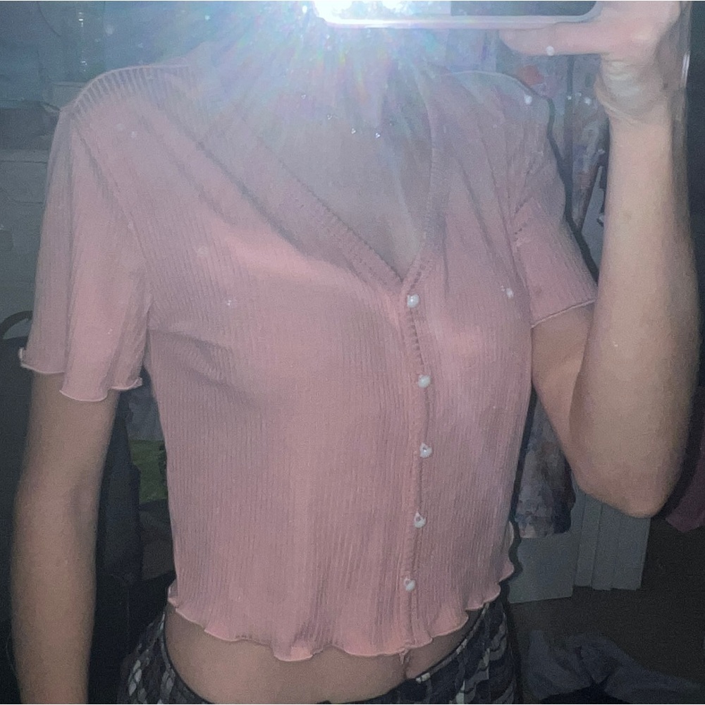 Pink Cropped Women’s Shirt